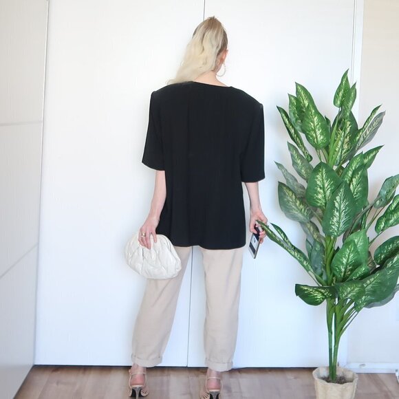 Le Suit Black Short Sleeve Blazer - Picture 4 of 8